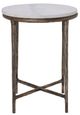 Renwil® Pearson Natural White Side Table with Brass Base-0