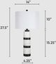 Classy Living Marble Harmony Matte Black/White Table Lamp-1