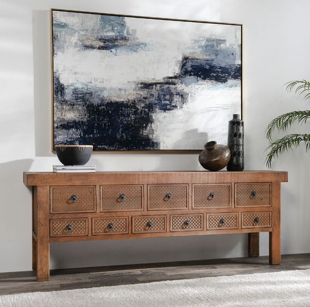Classic Home Lahey Mission Brown Console Table-1