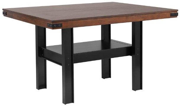Coaster® Patterson 7-Piece Black/Mango Oak Counter Height Dining Set-1