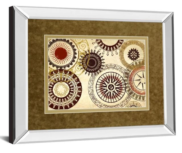 Classy Art Egyptian Textile by Â Michael Marcon Mirror Framed Wall Art-1