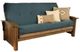 Kodiak Furniture Washington Suede Navy/Rustic Walnut Full Futon with Mattress-0