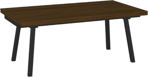 Amisco Customizable Lewis Walnut Veneer Dining Table with Extension-0