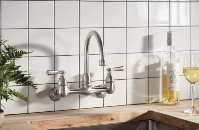 Peerless Elmhurst® Stainless 2-Handle Wall Mount Kitchen Faucet -1