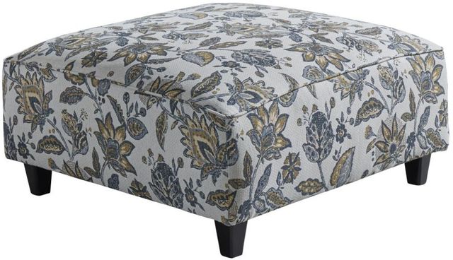 Fusion Furniture Whisper Teal Jacobean Regal Cocktail Ottoman-0