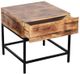 Inspire™ Ojas Natural Burnt Accent Table with Black Base-2