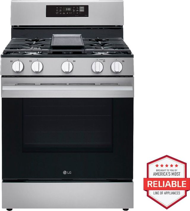 LG 30" Stainless Steel ProBake Convection® Smart Freestanding Gas Range-2