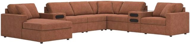 Signature Design by Ashley® Modmax 8-Piece Spice Left Arm Facing Chaise Sectional with Audio Consoles-0