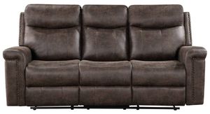 New Classic® Home Furnishings Quade Mocha Dual Manual Reclining Sofa