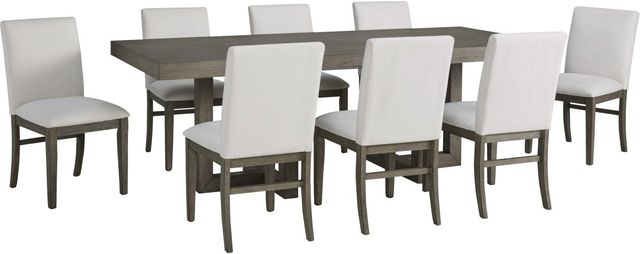 Benchcraft® Anibecca 9-Piece Gray Dining Set-0