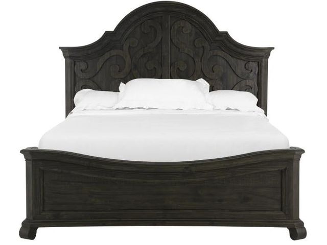 Magnussen Home® Bellamy Peppercorn Queen Shaped Panel Bed-3