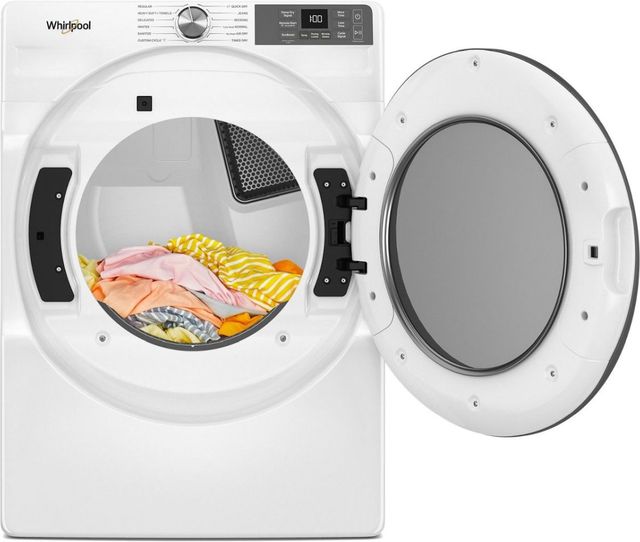 Whirlpool® 7.4 Cu. Ft. White Front Load Gas Dryer with Wrinkle Shield™ Option and Intelligent Dry-2