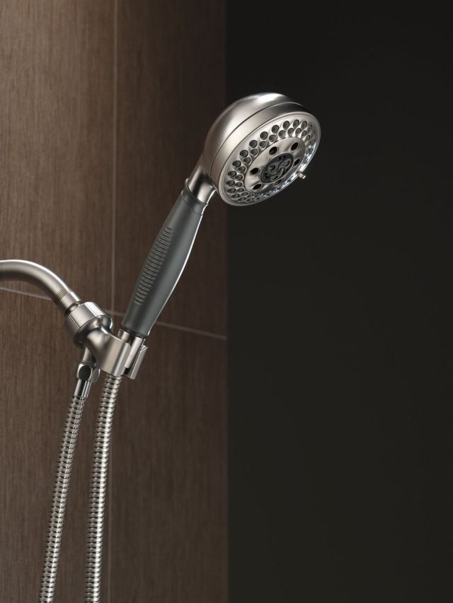 Delta Universal Showering Stainless H2Okinetic® 5-Setting Mount Hand Shower-1