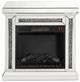 ACME Furniture Noralie Mirrored Fireplace with Faux Diamonds Accents-3