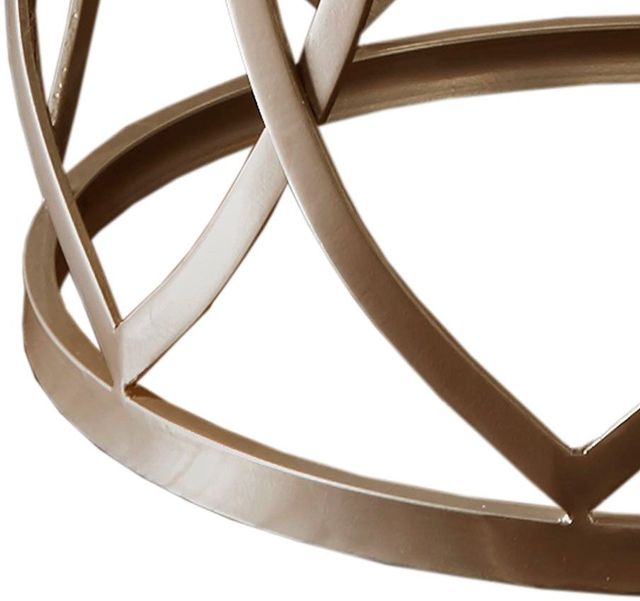 Olliix by Madison Park Tempered Glass Accent Table with Bronze Base-1