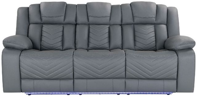 Global Furniture USA U7068 Gray Power Reclining Sofa-1