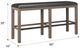 Emerald Home Benton Black/Pecan Brown 60" Bar Bench-2