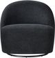 Coaster® Leon Black Upholstered Swivel Accent Chair-3