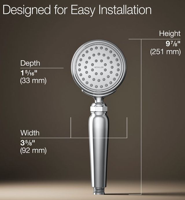 KOHLER® Artifacts® Polished Chrome 1.75 GPM Single-Function Handshower-2