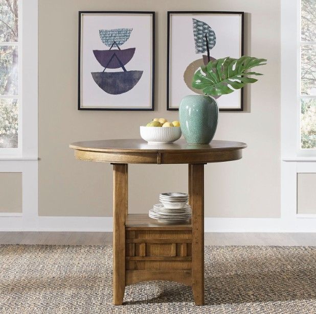 Liberty Furniture Santa Rosa II Antique Honey Pub Table-1