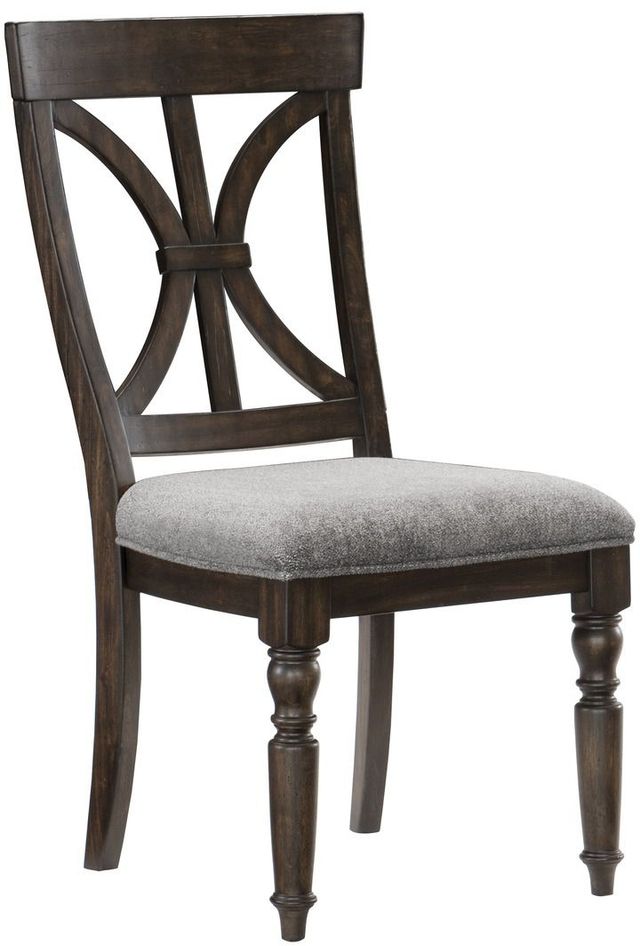 Homelegance® Cardano Driftwood Charcoal Dining Side Chair-0