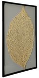 A & B Home Adonis Black/Gold Leaf Shadow Box Wall Decor-1