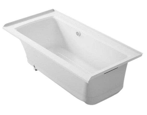 KOHLER® Archer® Ice Gray 60" x 30" Alcove Heated BubbleMassage™ Air Bath - Right Drain-0