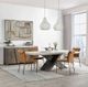 Classic Home Durant Weathered Chalk 84" Dining Table with Distressed Gray Base-1