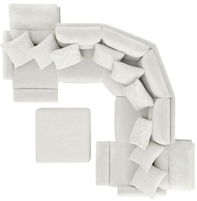 Catnapper® Majesty 4-Piece White Curved Power Reclining Sectional-4