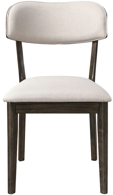 New Classic® Home Furnishings Rex Beige/Walnut Brown Dining Side Chair-2
