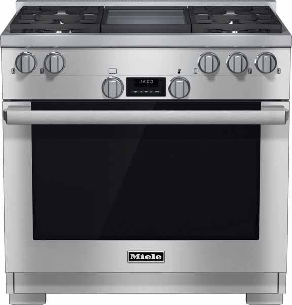 Miele HR 1136-1 G 36" Clean Touch Steel Pro Style Gas Range-0