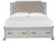 Magnussen Home® Bronwyn Alabaster Upholstered Queen Sleigh Storage Bed-3