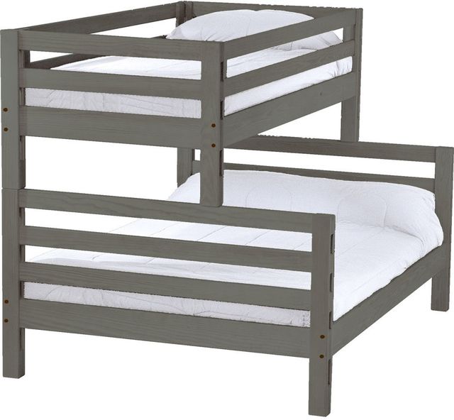Crate Designs™ Furniture Graphite Twin XL/Queen Tall Ladder End Bunk Bed-0