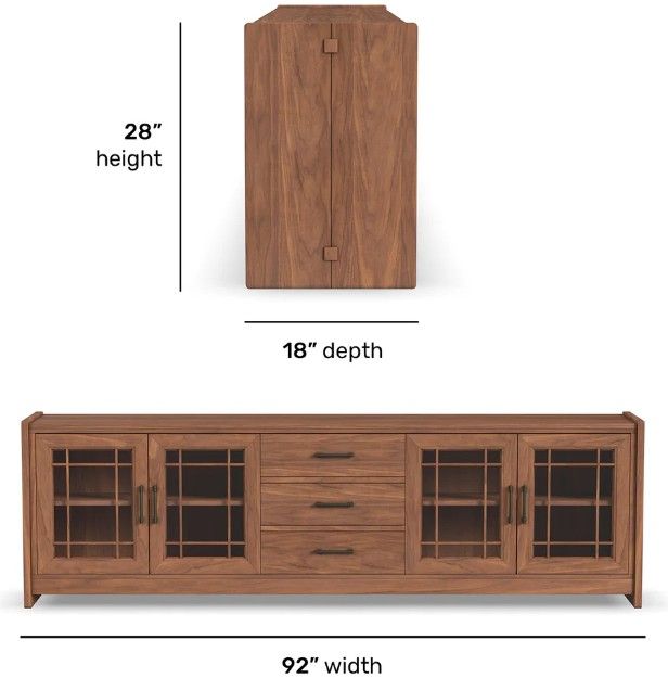 Flexsteel® Lincoln Walnut Large Entertainment Console-2