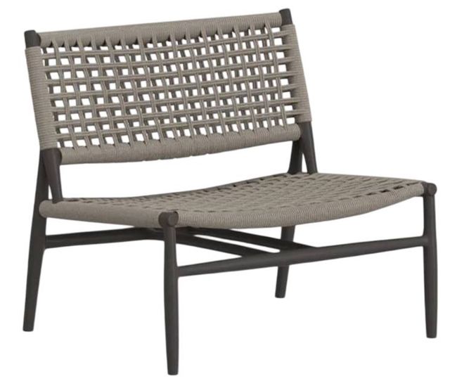 Sunset West Grigio Graphite/Stone Gray Metal/Natural Fibers Outdoor Accent Chair-0