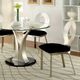 Furniture of America® Valo Glass top Round Dining Table with Silver/Black Base -3