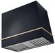 AGA Loge 36" Black Wall Mounted Range Hood with Brushed Brass Trim-0