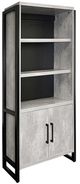 Martin Furniture Mason Concrete 78" Lower Door Bookcase-0