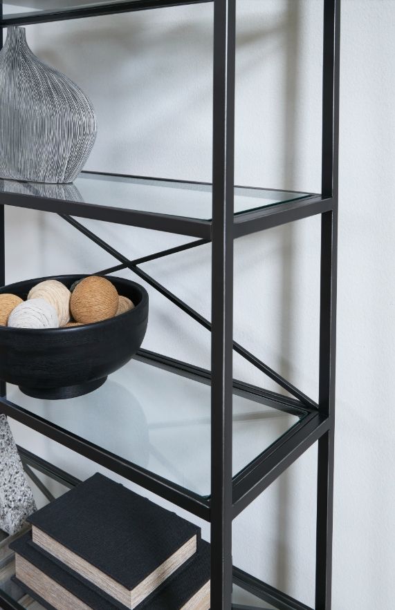 Signature Design by Ashley® Dakerwell Antique Black Bookcase-1