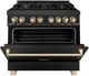ZLINE Autograph Edition Legacy 36" Black Stainless Steel Pro-Style Dual Fuel Range with 6-Burner Gas Cooktop and Electric Convection Oven-2