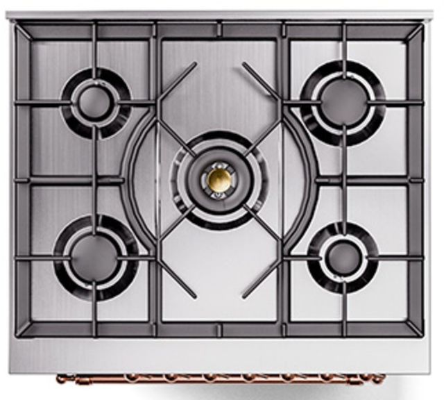 Ilve® Nostalgie II Series 30" Burgundy Pro Style Dual Fuel Range-3