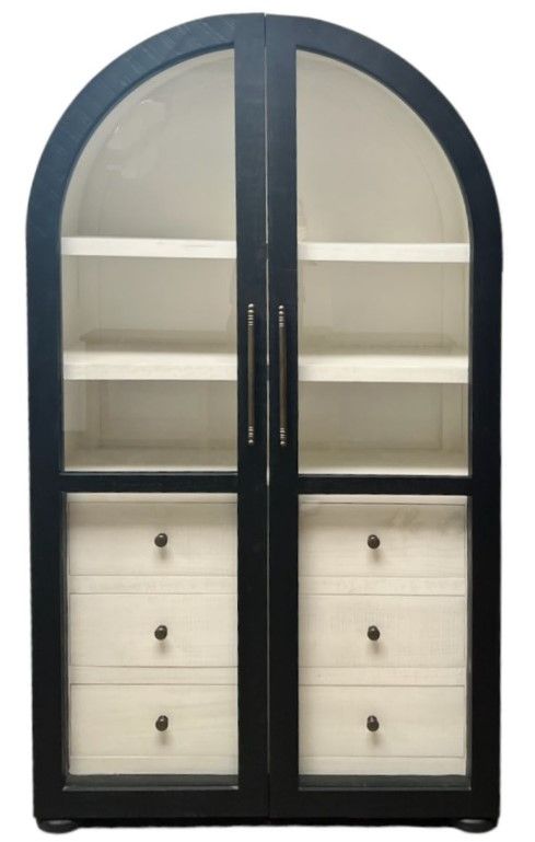 Million Dollar Rustic Aderes Midnight/White Bookcase-0