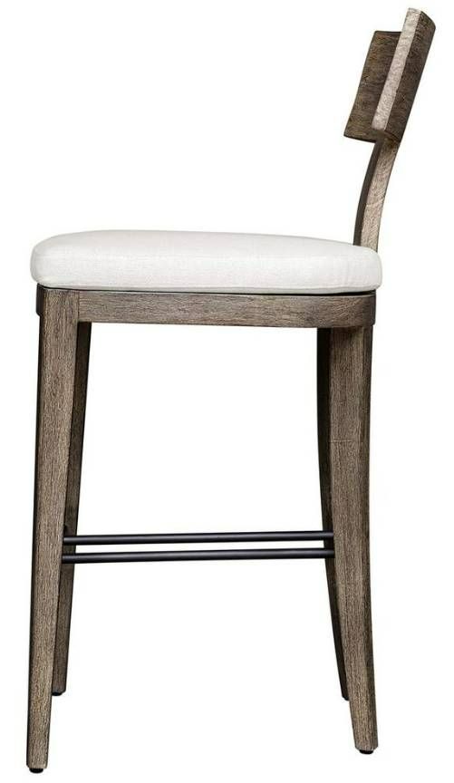 Uttermost® Cellini Weathered Gray Wooden Outdoor Bar Stool-3
