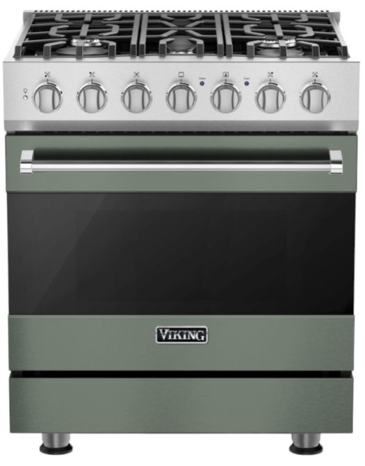 Viking® 3 Series 30" Eucalyptus Pro Style Dual Fuel Range-0