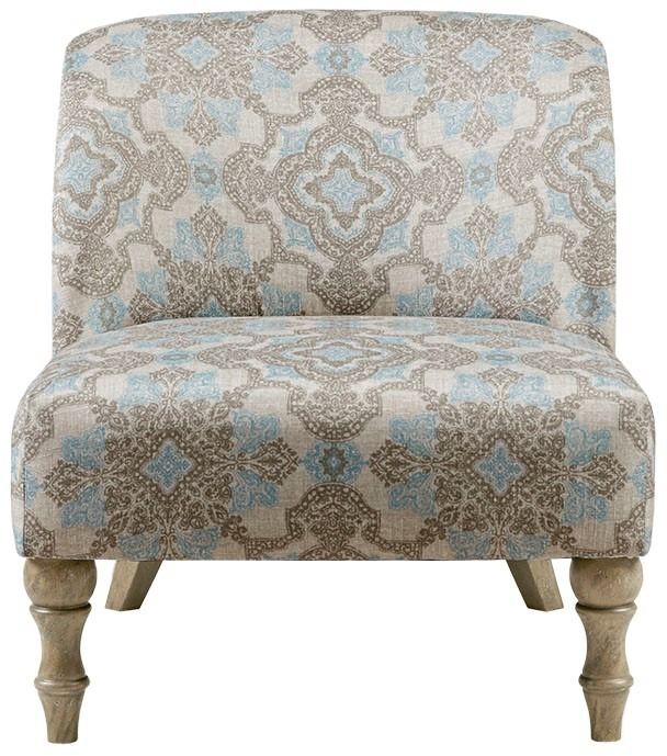 Olliix by Martha Stewart Maribelle Beige/Blue Accent Chair-0