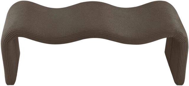 Meridian Furniture Willow Brown Corduroy Bench-1