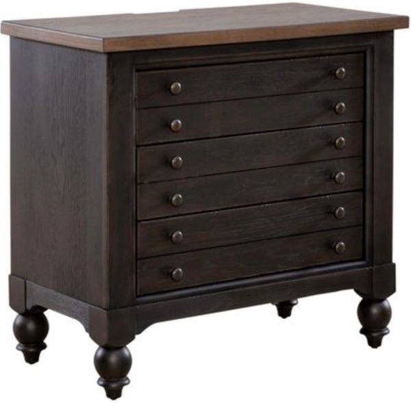 Liberty Furniture Americana Farmhouse Black Bedside Chest