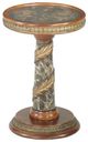 Michael Amini® Villa Valencia® Classic Chestnut Chair Side Table with Glass Insert -0