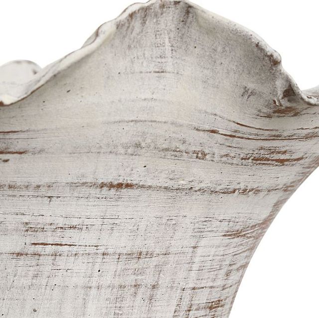 Uttermost® Ruffled Petal 2-Piece Distressed White Vase Set-2