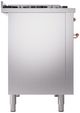Ilve® Nostalgie II Series 48" Stainless Steel Pro Style Dual Fuel Range-3